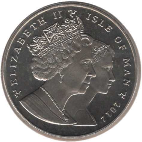 Isle of Man 1 Crown - Elizabeth II Coronation obverse