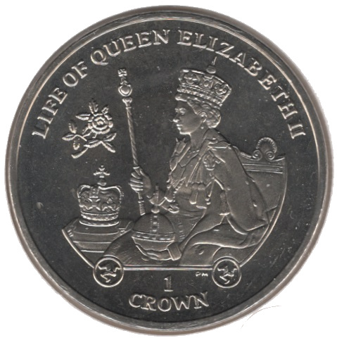 Isle of Man 1 Crown - Elizabeth II Coronation