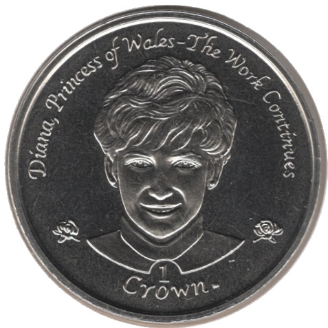 Isle of Man 1 Crown - Elizabeth II Princess Diana reverse