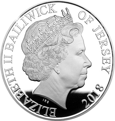 Jersey 5 Pounds - Elizabeth II RAF Centenary Silver Proof obverse