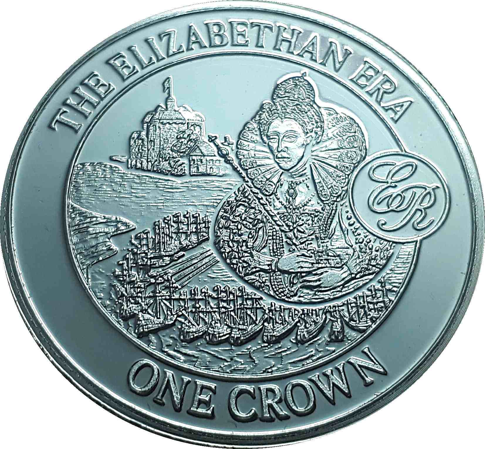 Gibraltar 1 Crown - Elizabeth II Elizabeth I reverse