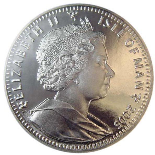 Isle of Man 1 Crown - Elizabeth II Underwater Retrieval obverse