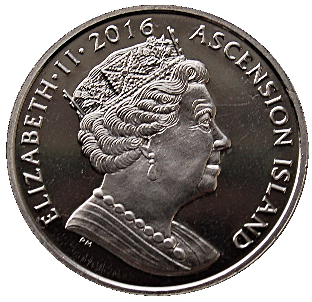 Ascension Island 1 Crown - Elizabeth II 90th Birthday of Elizabeth II; Copper-Nickel obverse