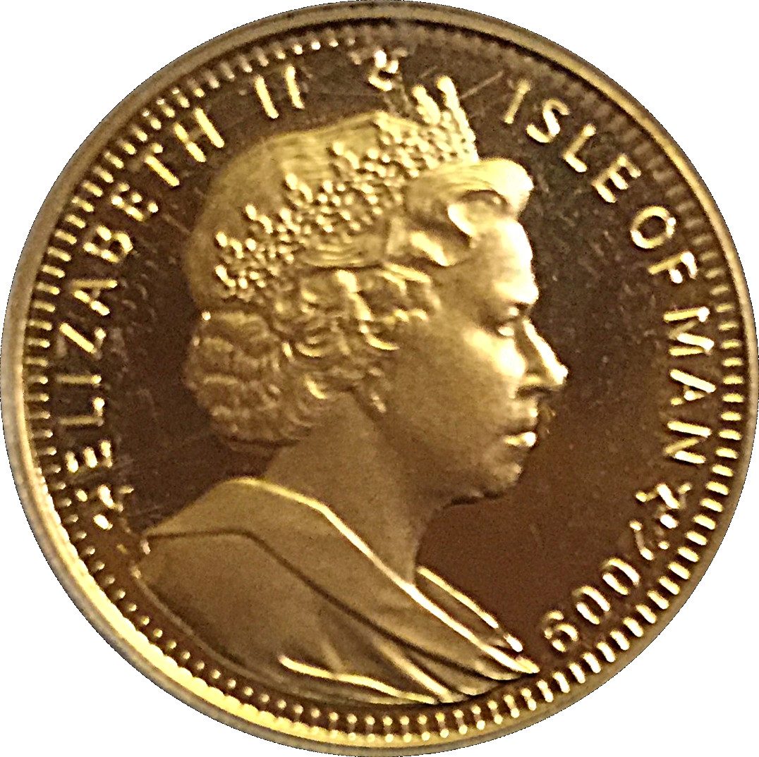 Isle of Man ¼ Angel - Elizabeth II Archangel Michael - Dragon obverse