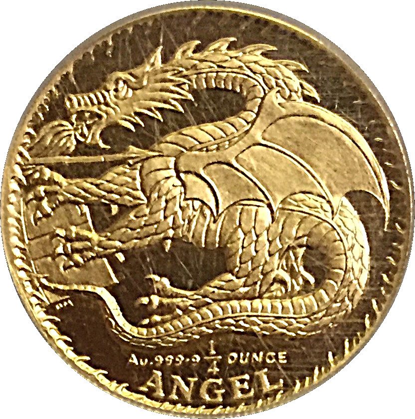 Isle of Man ¼ Angel - Elizabeth II Archangel Michael - Dragon