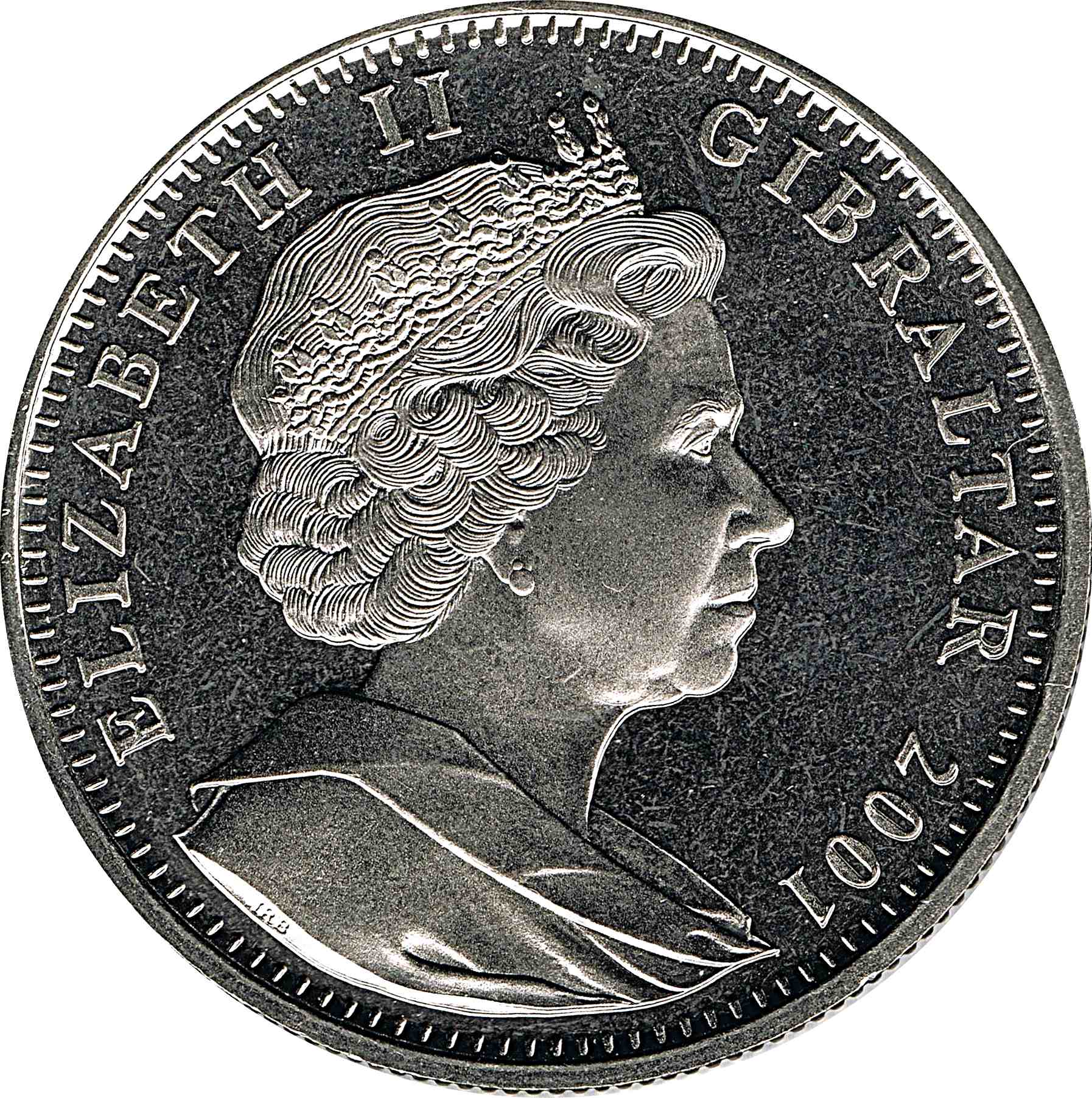 Gibraltar 1 Crown - Elizabeth II Florence Nightingale obverse