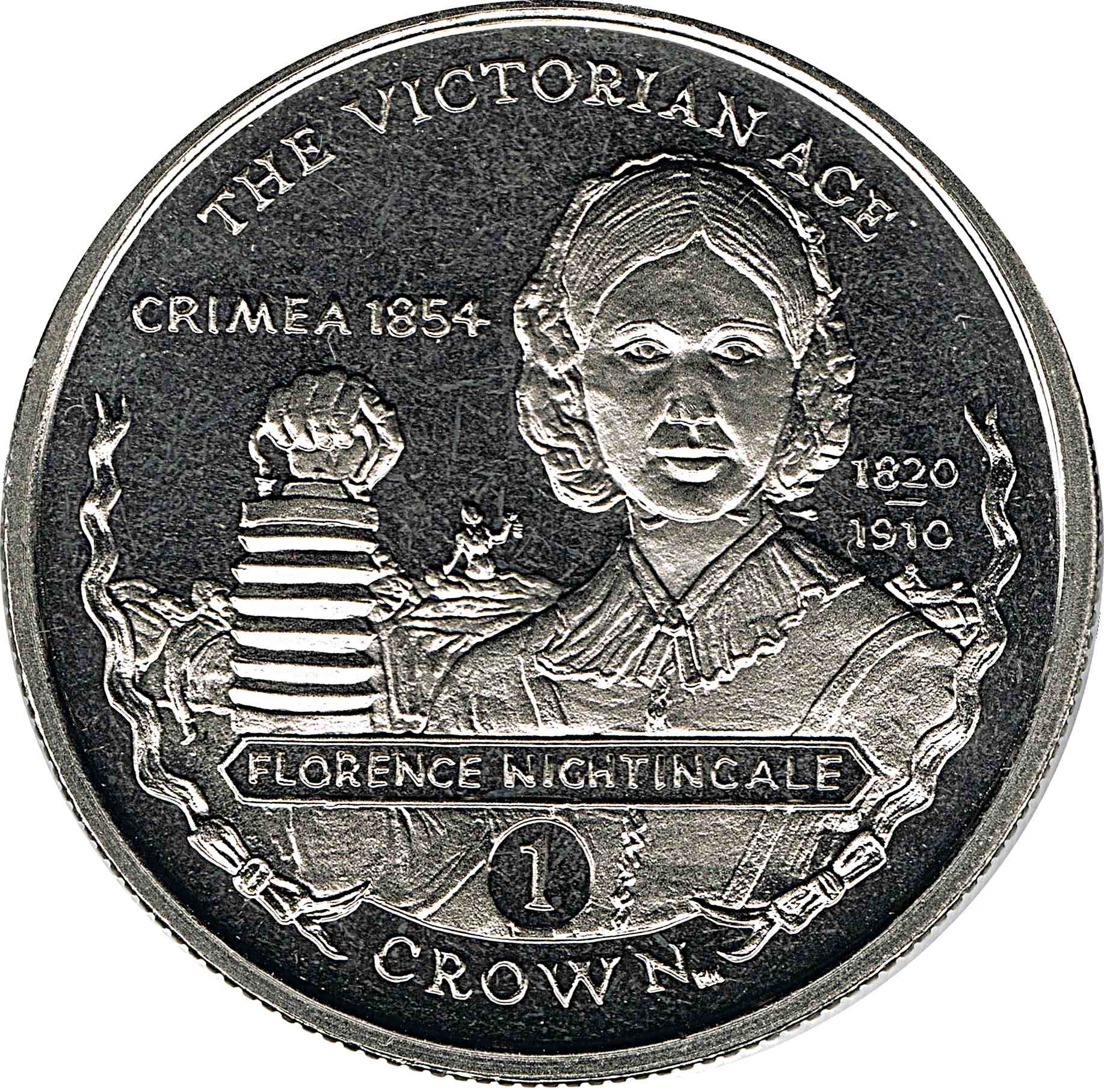 Gibraltar 1 Crown - Elizabeth II Florence Nightingale reverse
