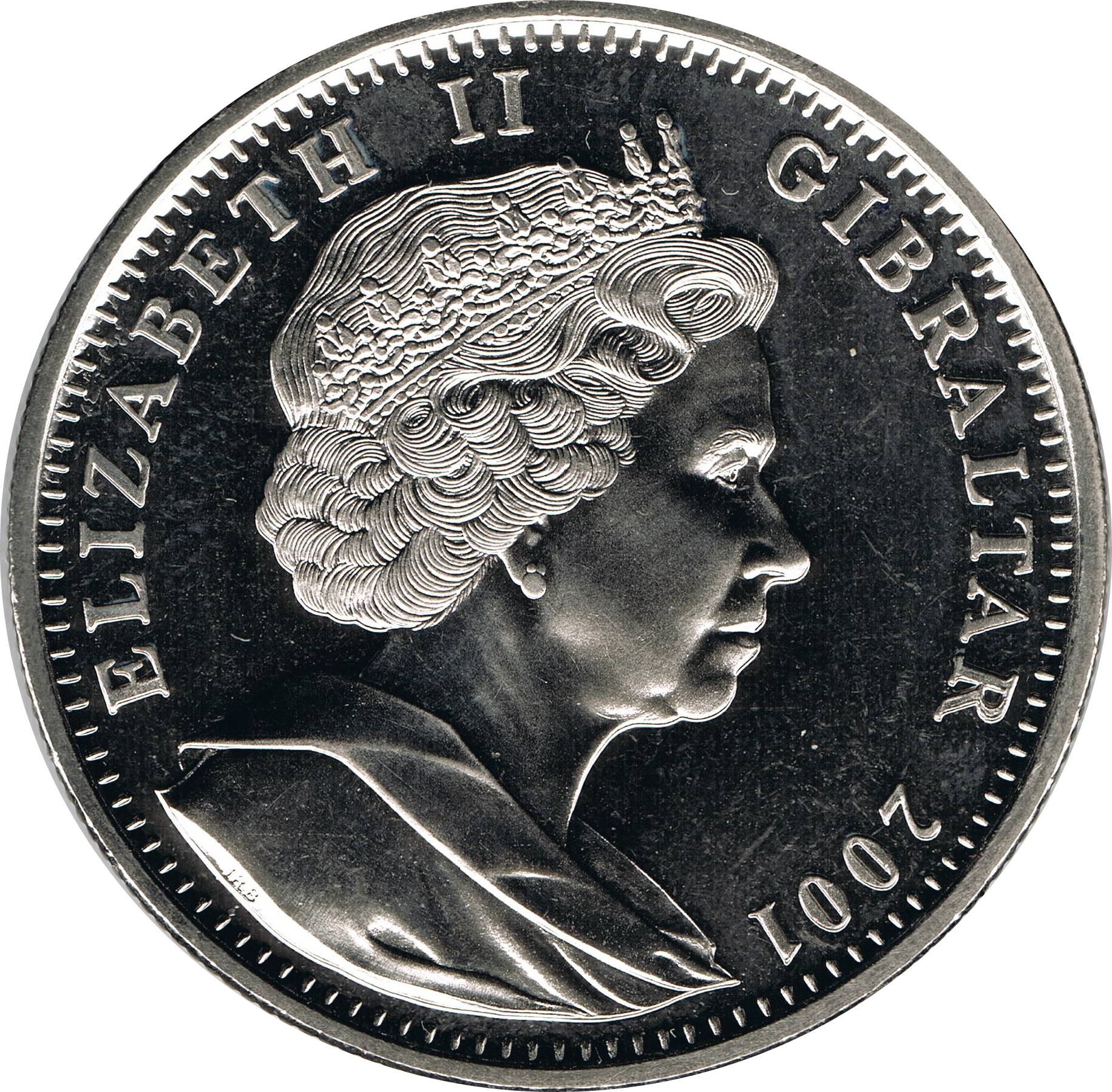 Gibraltar 1 Crown - Elizabeth II Death of Queen Victoria obverse
