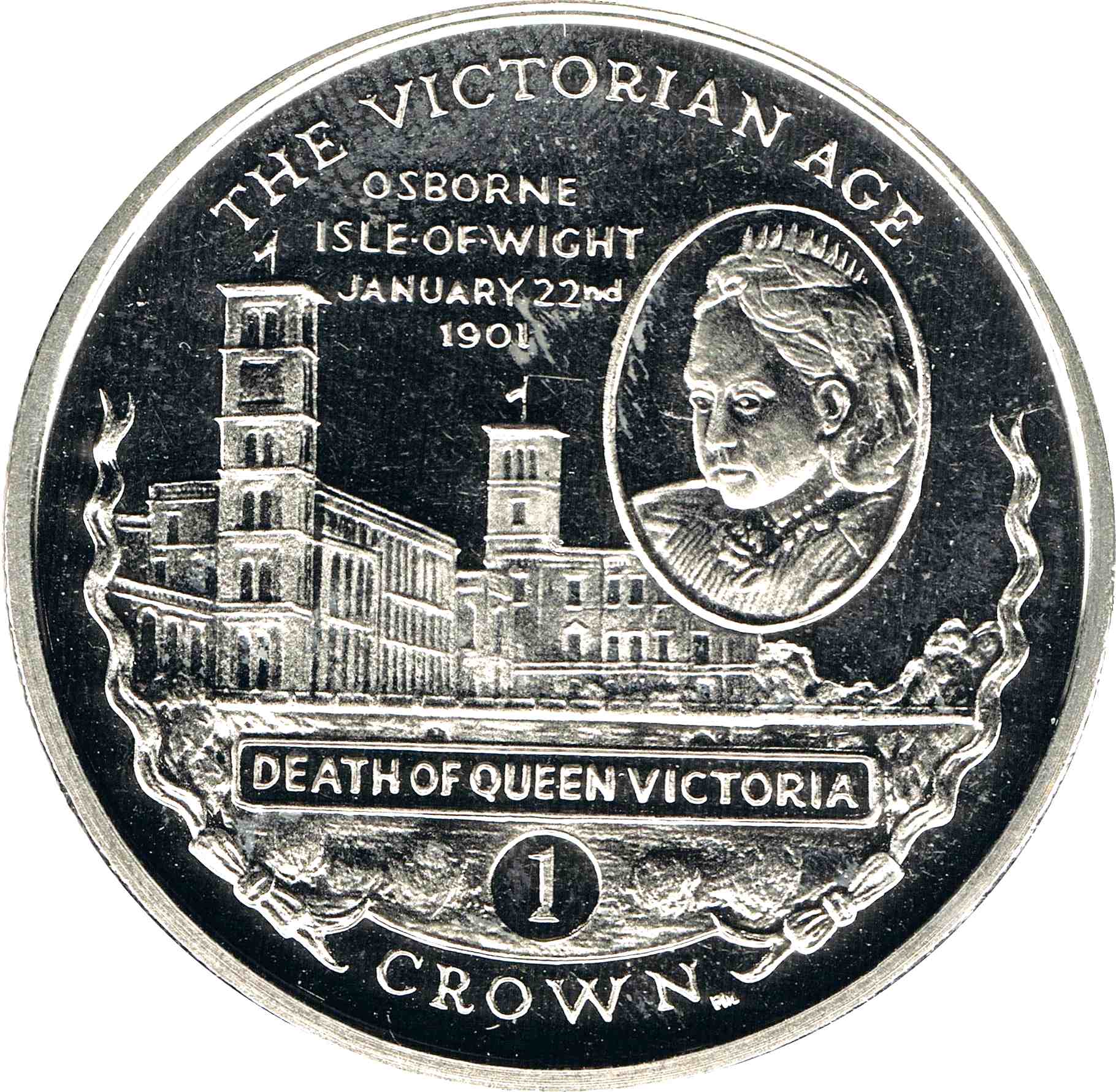 Gibraltar 1 Crown - Elizabeth II Death of Queen Victoria reverse