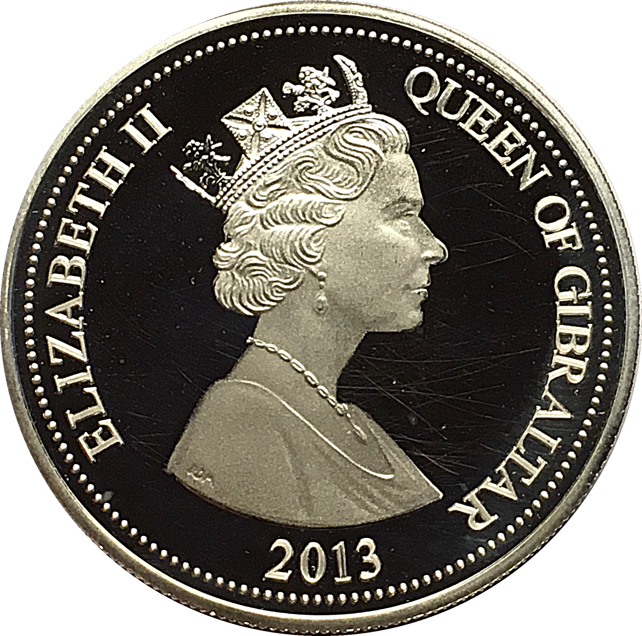Gibraltar 20 Pounds - Elizabeth II Churchill obverse