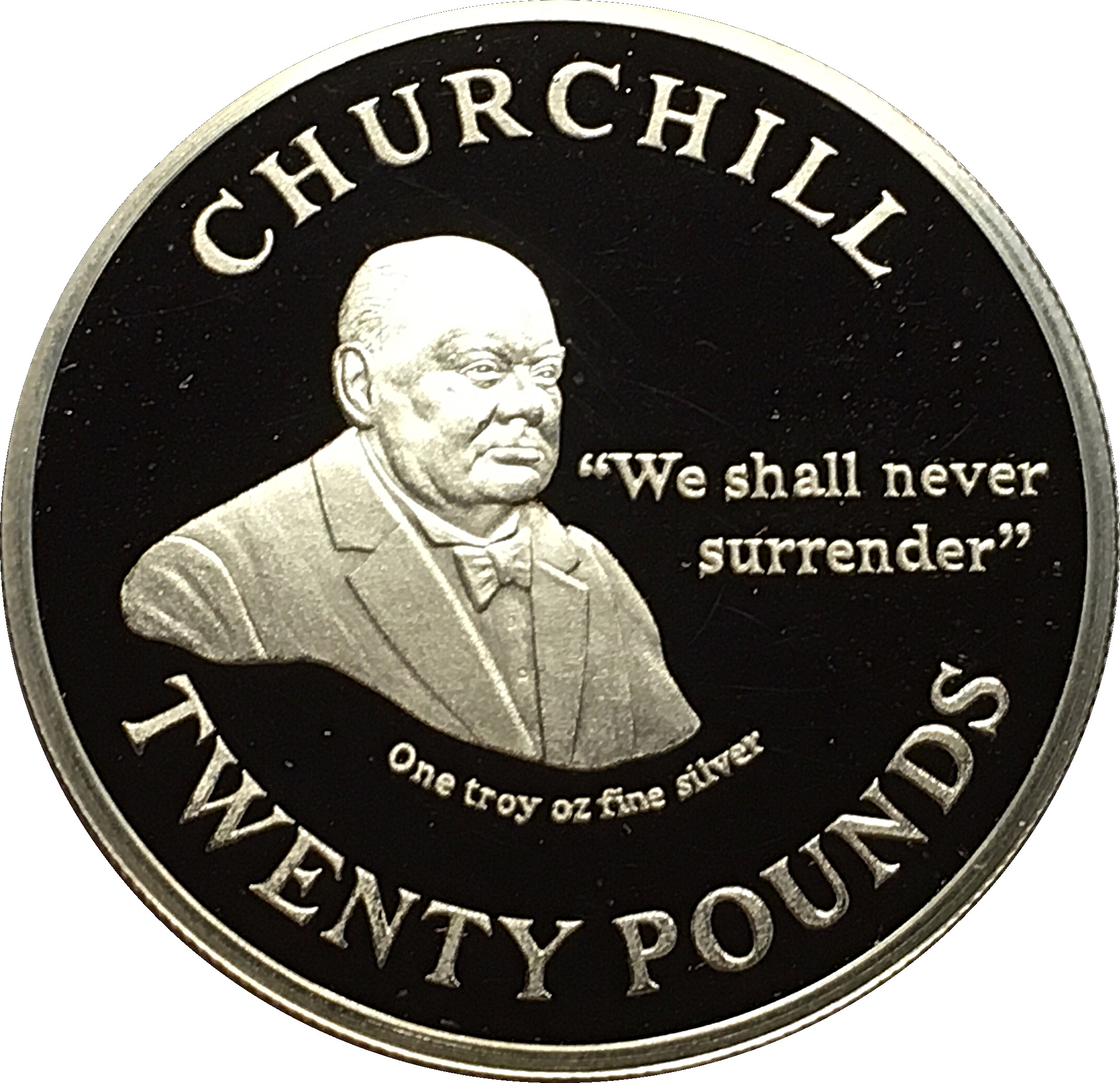 Gibraltar 20 Pounds - Elizabeth II Churchill