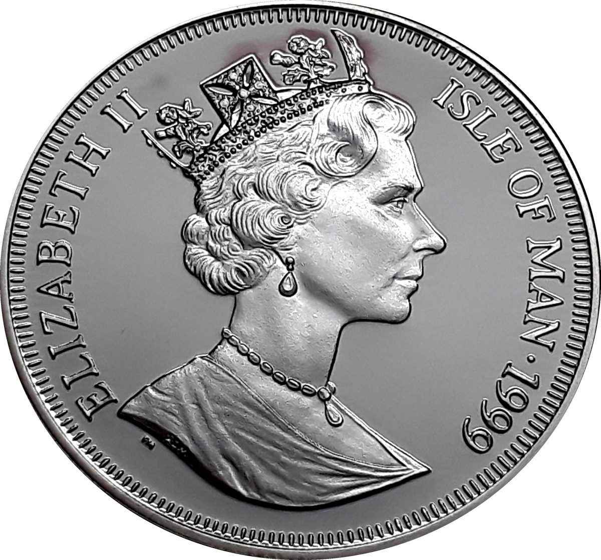 Isle of Man 1 Crown - Elizabeth II Battle of Waterloo; Silver Proof obverse