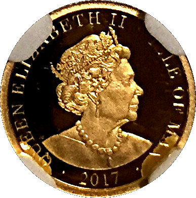 Isle of Man 1/64 Angel - Elizabeth II Archangel Michael obverse