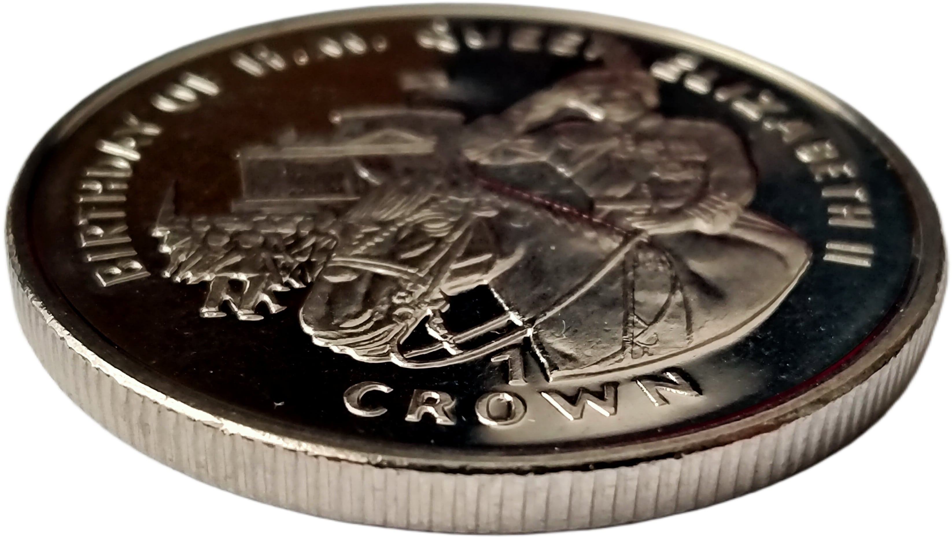 Gibraltar 1 Crown - Elizabeth II Trooping the Colour obverse