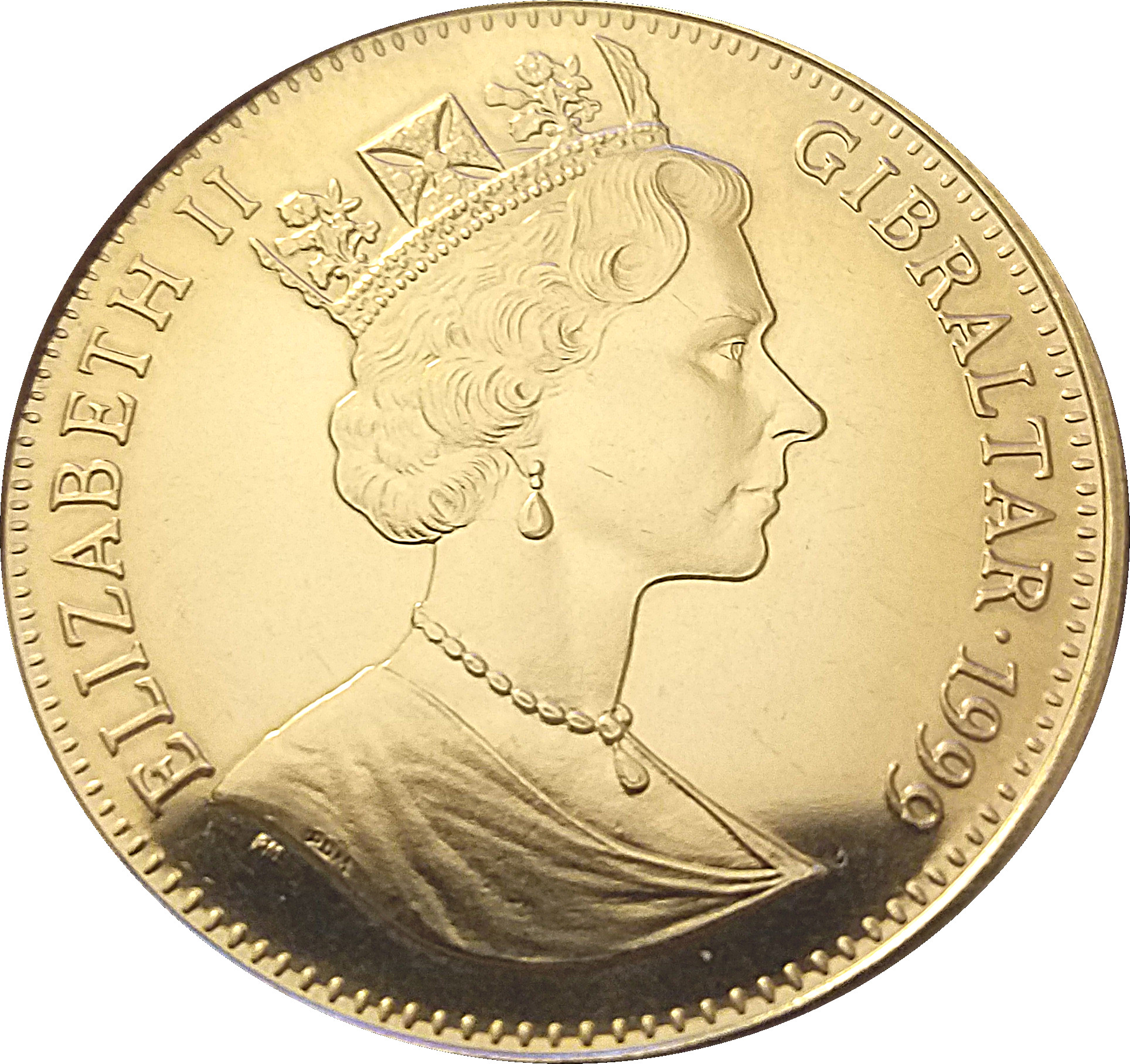 Gibraltar 1 Crown - Elizabeth II War Babies obverse