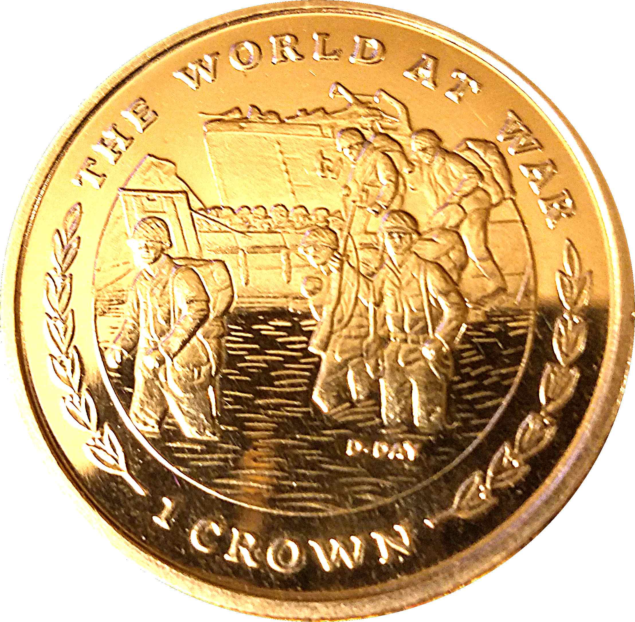 Gibraltar 1 Crown - Elizabeth II D - Day Landing reverse