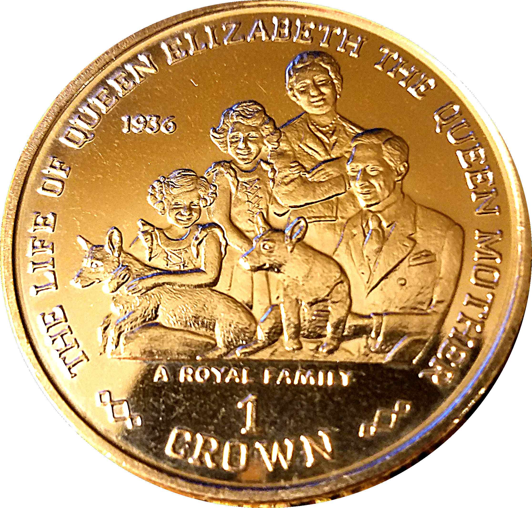 Gibraltar 1 Crown - Elizabeth II 1936 Family Portrait