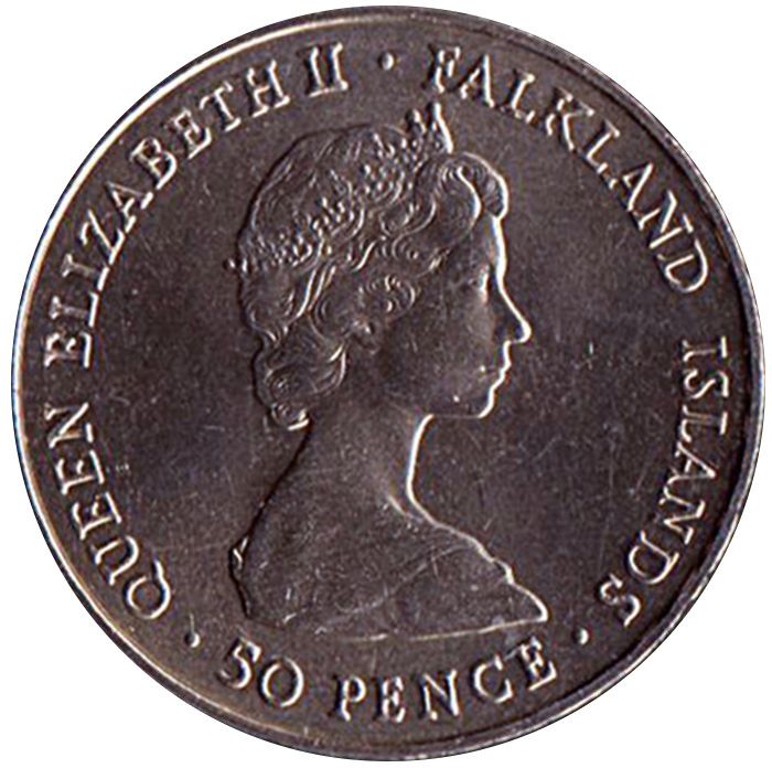 Falkland Islands 50 Pence - Elizabeth II Falkland Liberation obverse