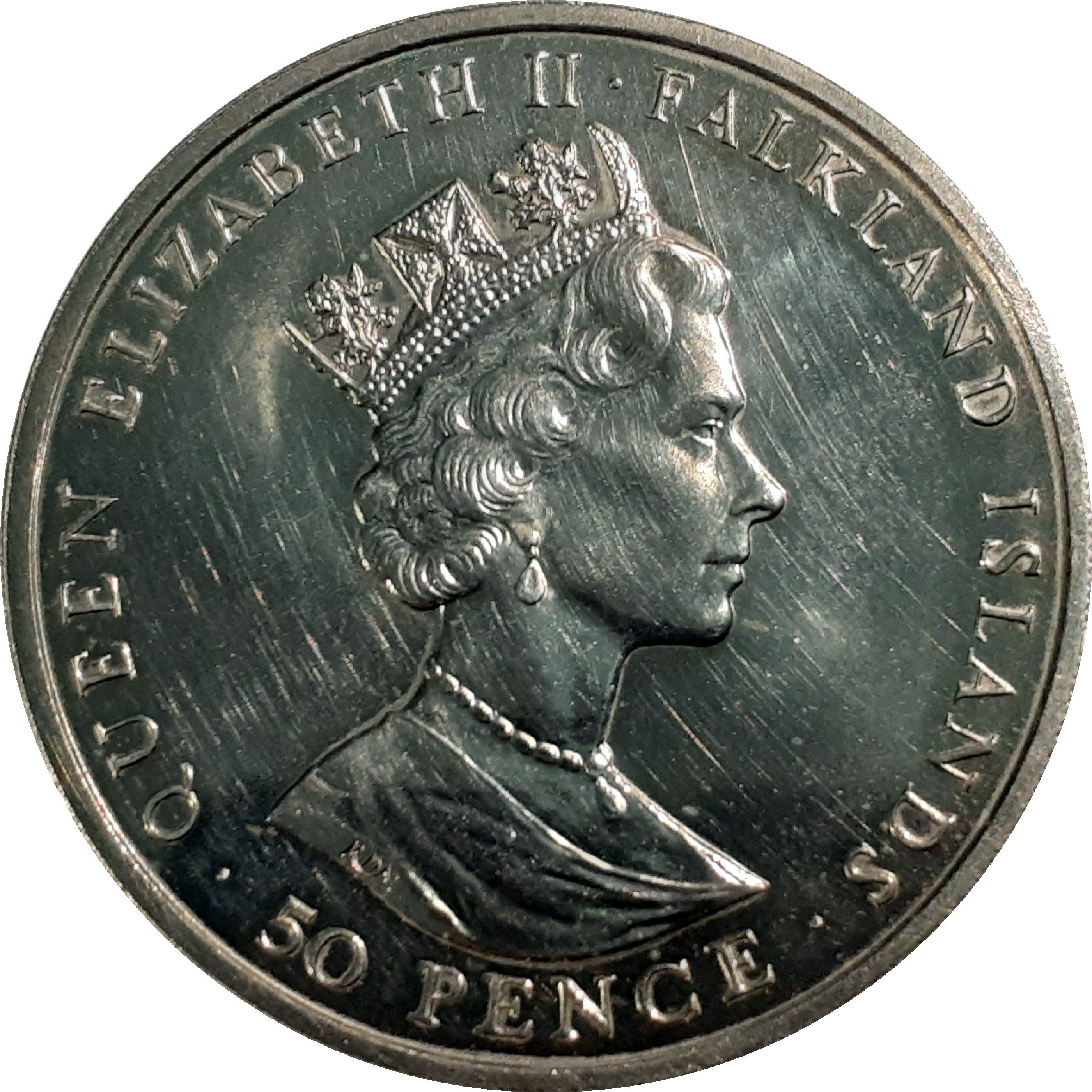 Falkland Islands 50 Pence - Elizabeth II Mt. Pleasant Airport obverse