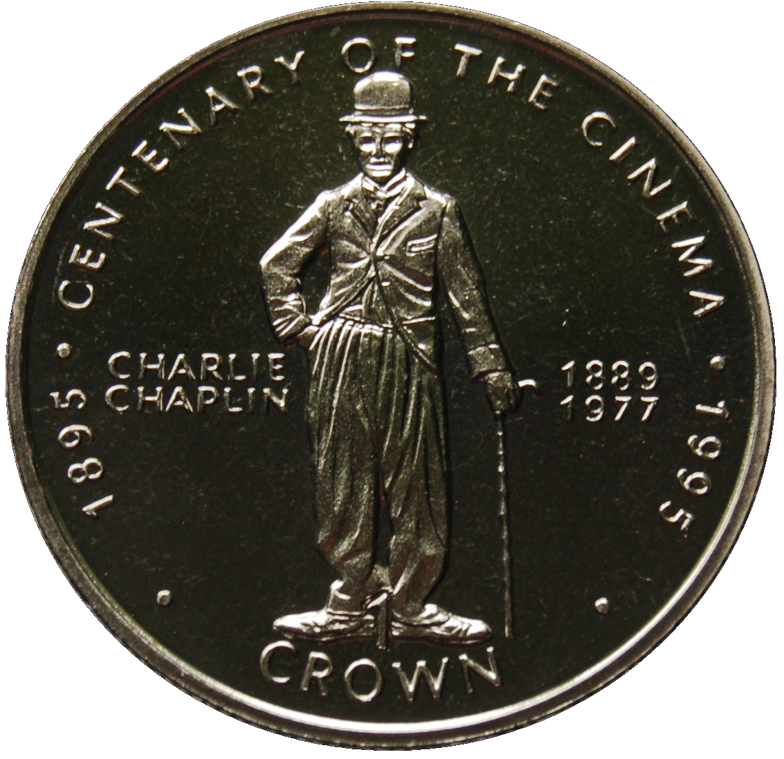 Gibraltar 1 Crown - Elizabeth II Charlie Chaplin reverse