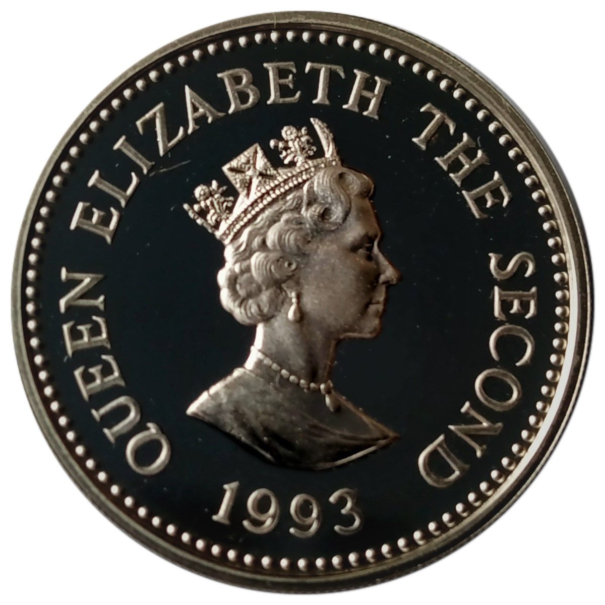 Alderney 1 Pound - Elizabeth II Coronation Jubilee obverse