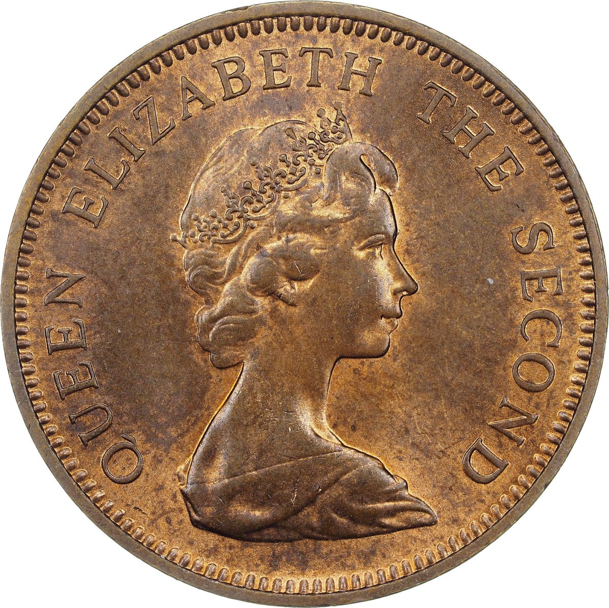 Jersey 1 New Penny - Elizabeth II 2nd portrait obverse