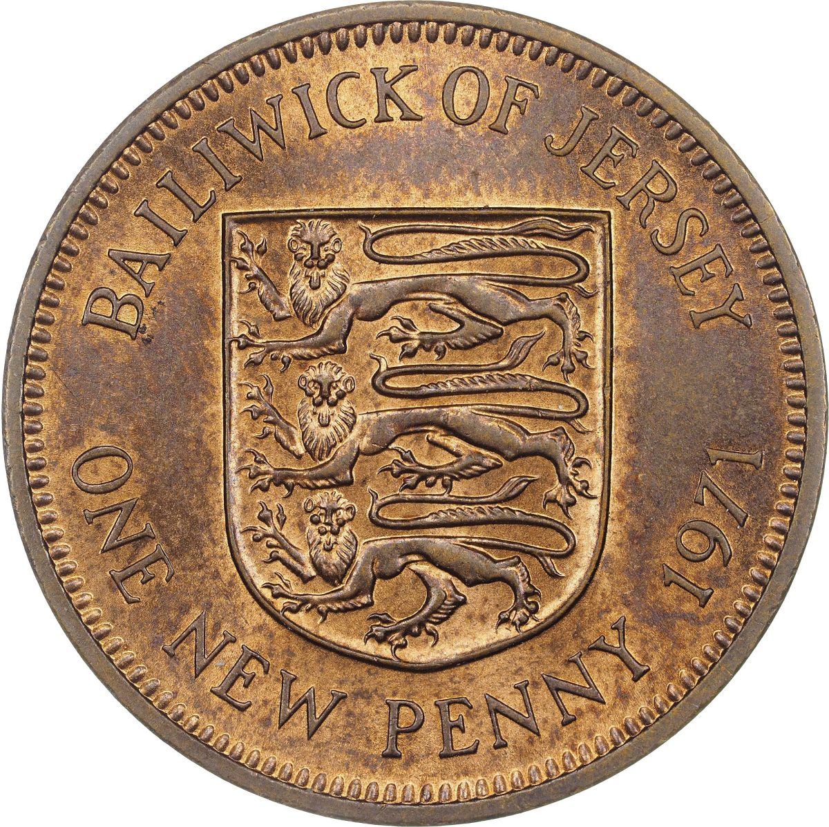 Jersey 1 New Penny - Elizabeth II 2nd portrait
