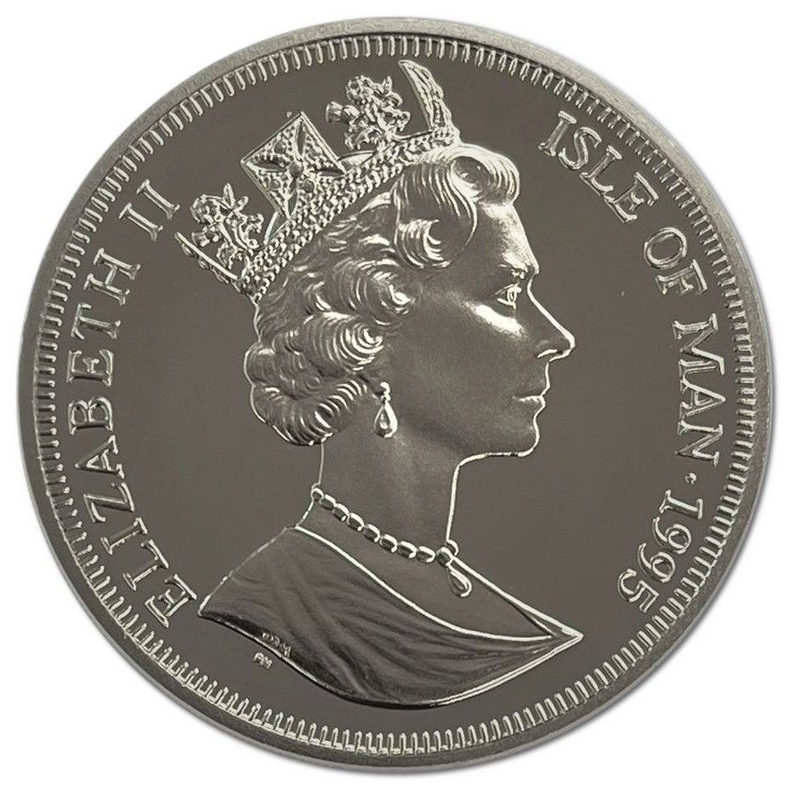 Isle of Man 1 Crown - Elizabeth II Hawker Hurricane; Silver Proof obverse