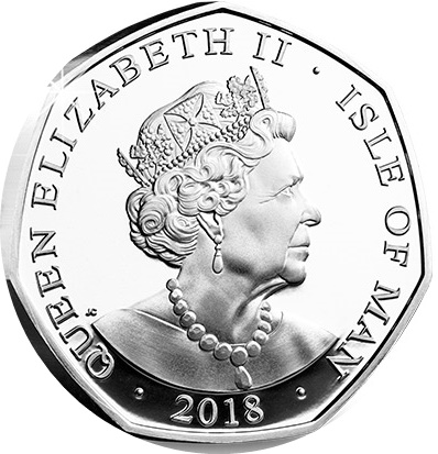 Isle of Man 50 Pence - Elizabeth II The Coronation Oath; Silver Proof obverse