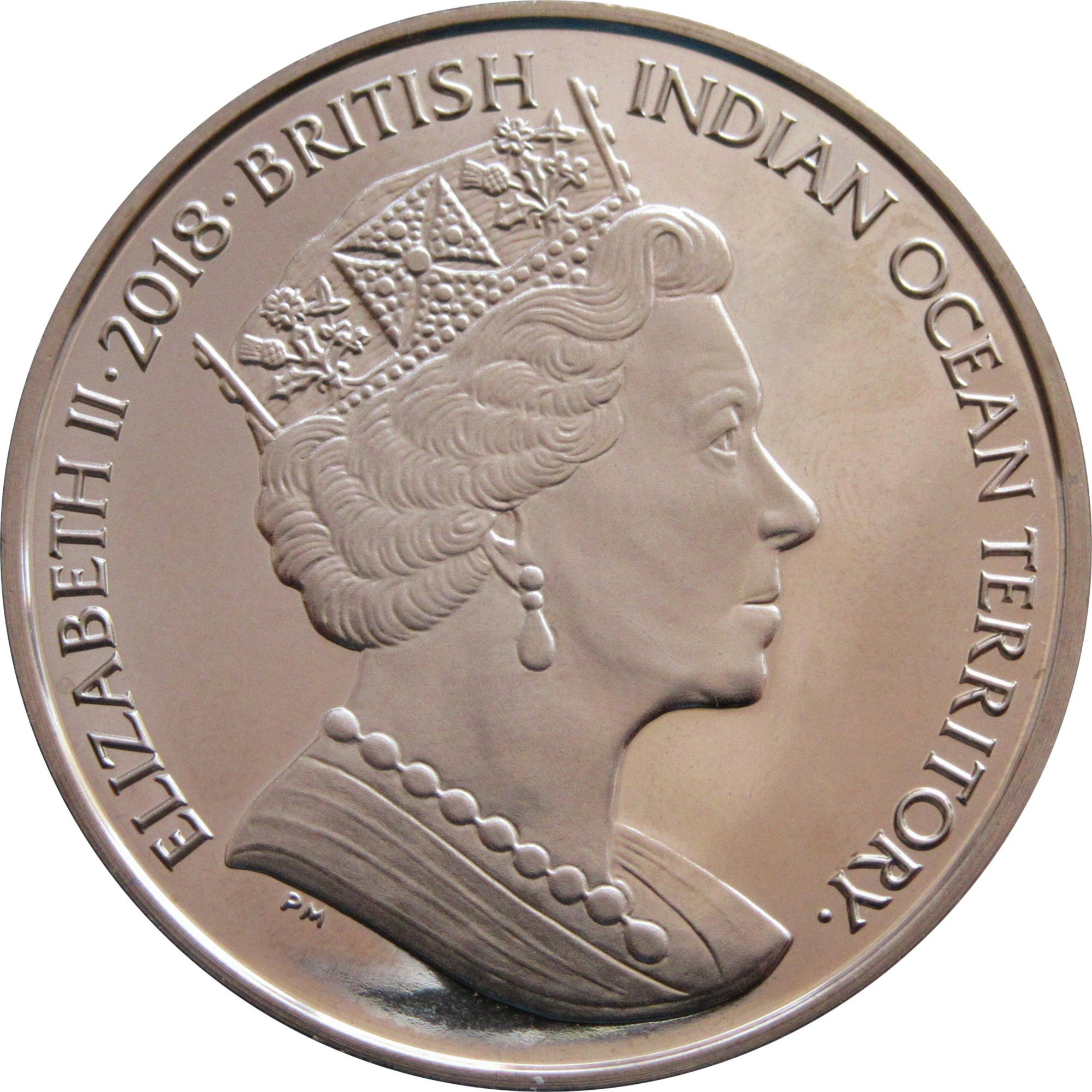 British Indian Ocean Territory 2 Pounds - Elizabeth II The manta ray obverse