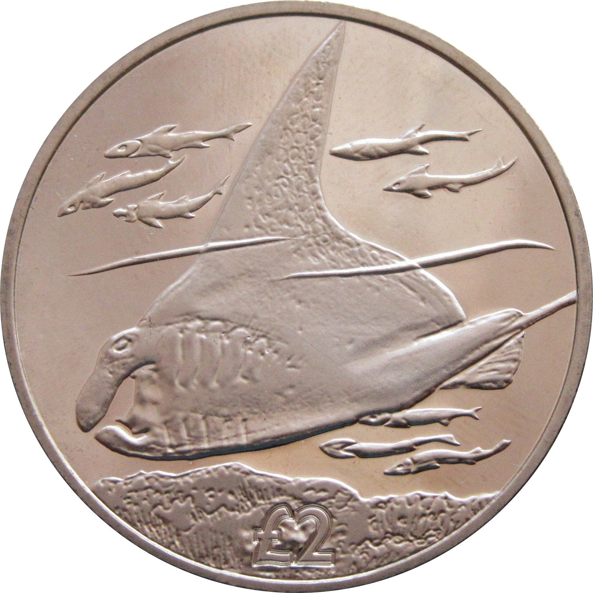 British Indian Ocean Territory 2 Pounds - Elizabeth II The manta ray