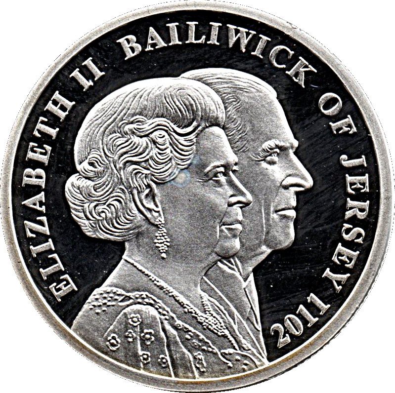 Jersey 2 Pounds - Elizabeth II Lifetime of Service obverse