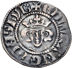 1 Penny - Edward I Sterling type; class 3e obverse