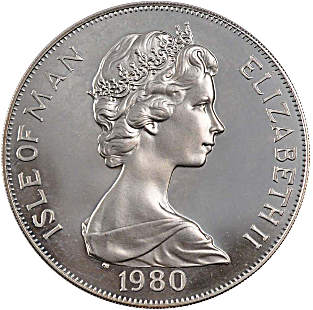 Isle of Man 1 Crown - Elizabeth II Olympics obverse