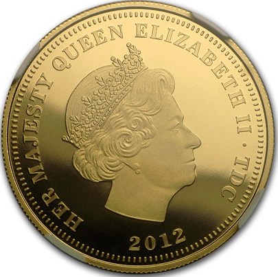 Tristan da Cunha 2 Sovereign - Elizabeth II Regent And The Lion obverse