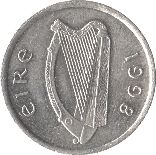 Ireland 5 Pence small type obverse