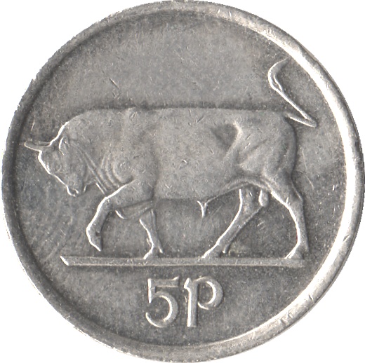 Ireland 5 Pence small type