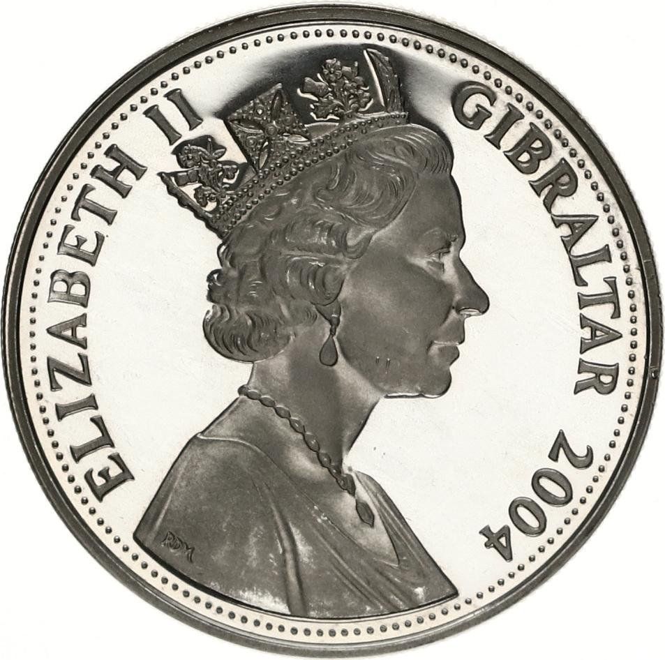 Gibraltar 5 Pounds - Elizabeth II Operation Gunnerside obverse