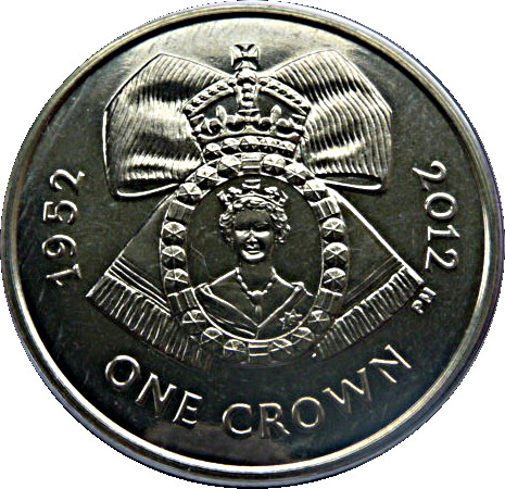 Ascension Island 1 Crown - Elizabeth II Diamond Jubilee reverse