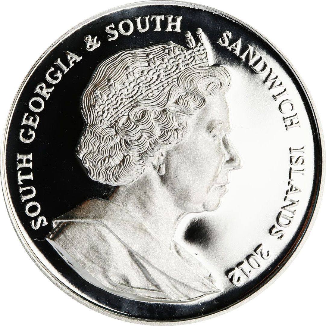 South Georgia and the South Sandwich Islands 2 Pounds - Elizabeth II Diamond Jubilee obverse