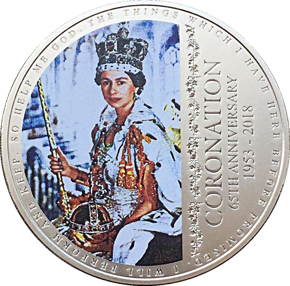 Guernsey 5 Pounds - Elizabeth II 65th Coronation Anniversary