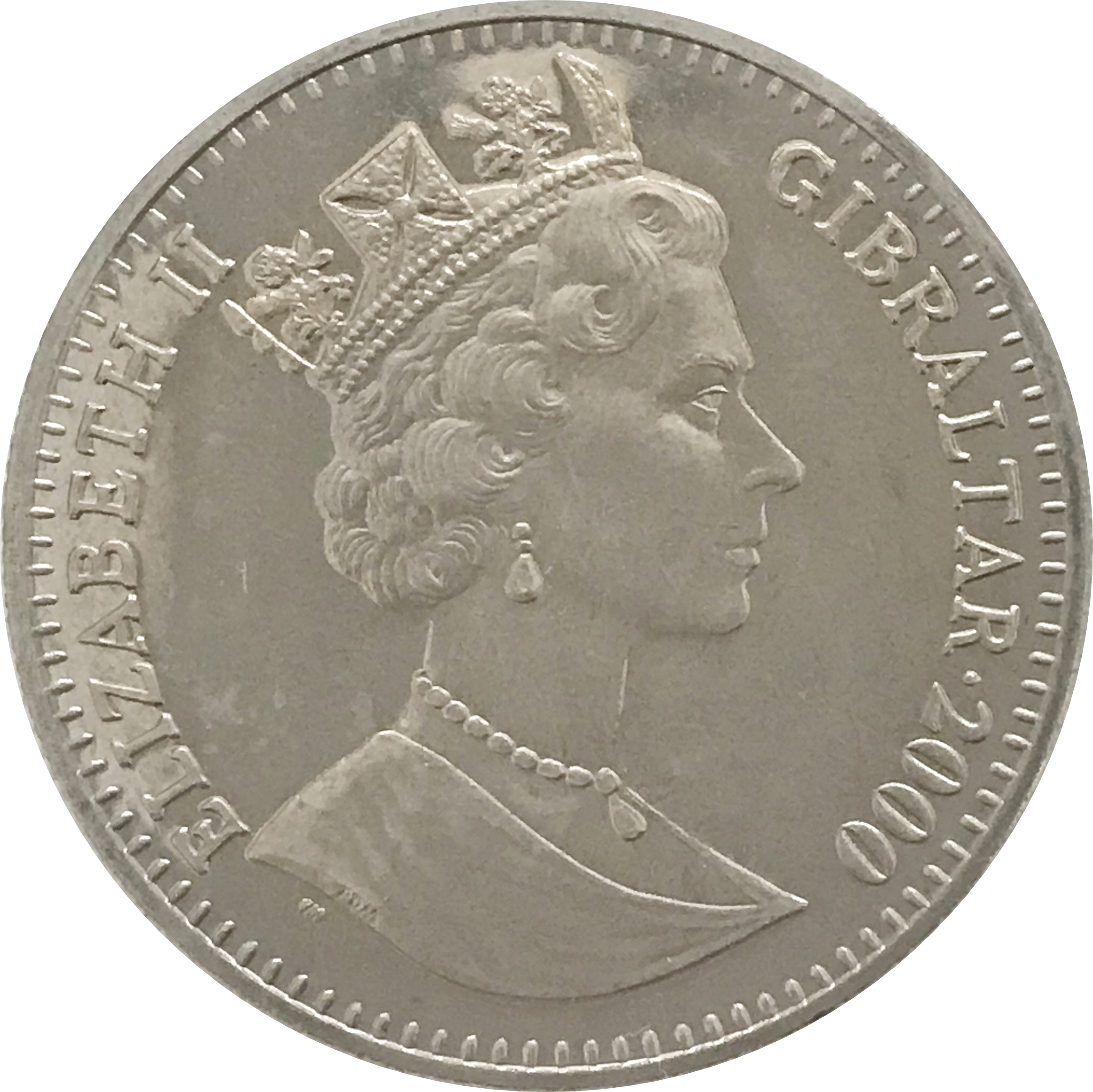 Gibraltar 1 Royal - Elizabeth II Cherubs obverse