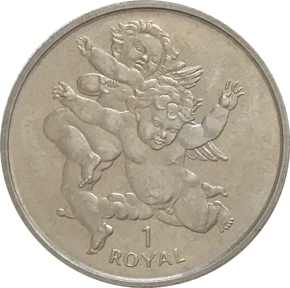 Gibraltar 1 Royal - Elizabeth II Cherubs