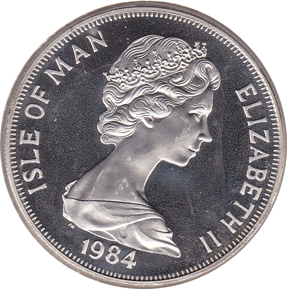 Isle of Man 1 Crown - Elizabeth II Ice Dancing; Silver obverse