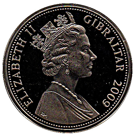 Gibraltar 1 Crown - Elizabeth II Bonnie Prince Charlie obverse