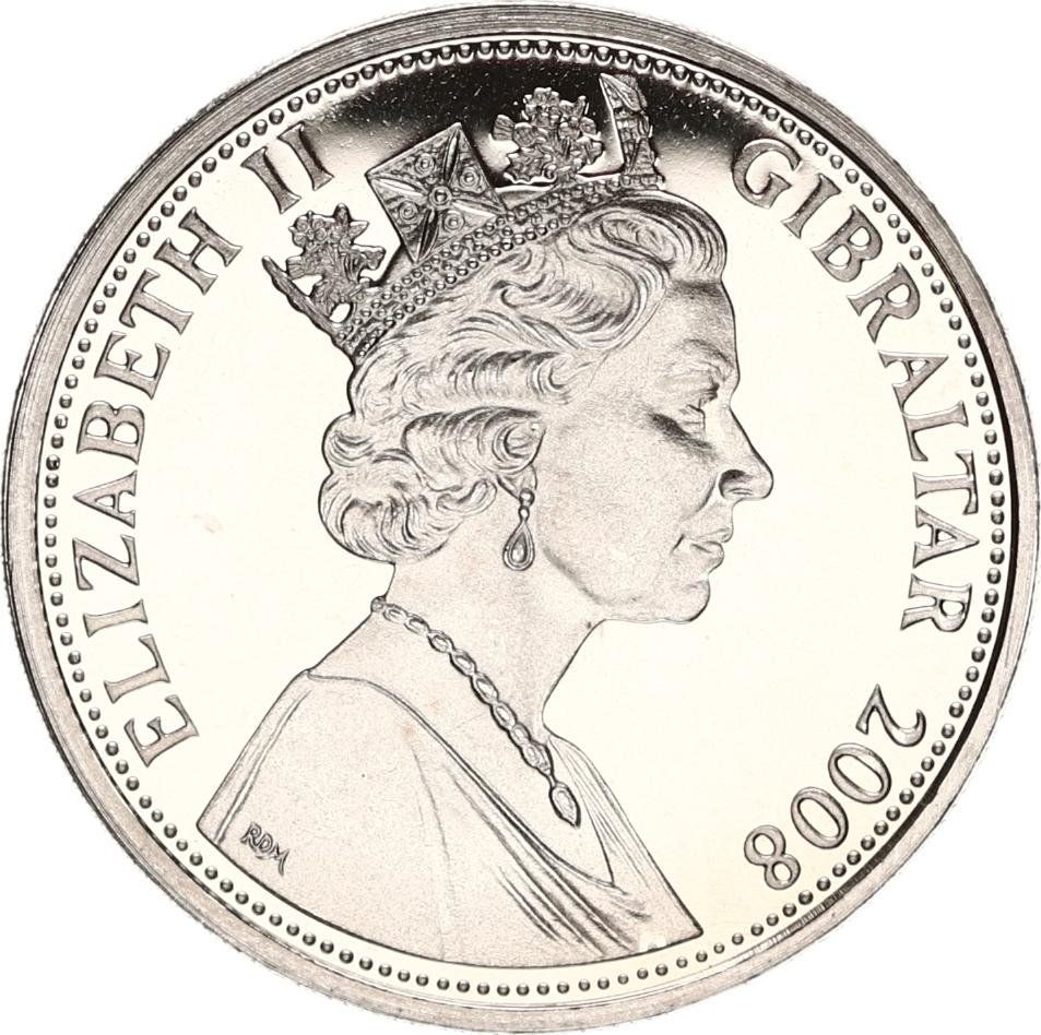 Gibraltar 1 Crown - Elizabeth II The Peasants' Revolt obverse