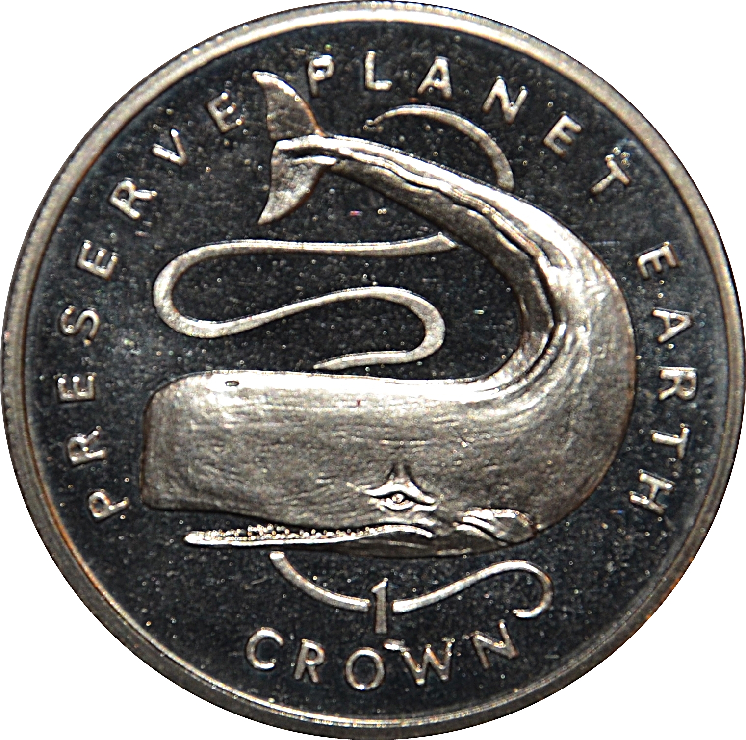 Gibraltar 1 Crown - Elizabeth II Sperm Whale reverse