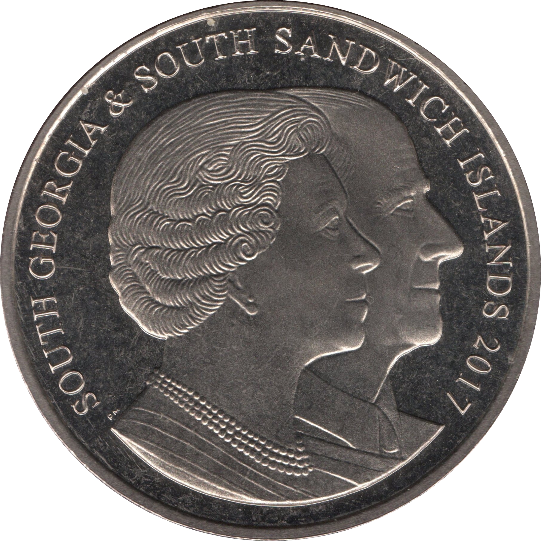 South Georgia and the South Sandwich Islands 2 Pounds - Elizabeth II Prince Philip Official Retirement obverse