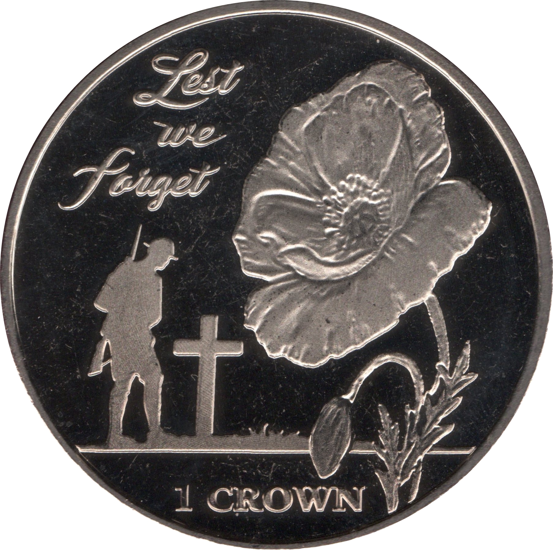 Falkland Islands 1 Crown - Elizabeth II 35th Anniversary of Liberation, Lest we forget