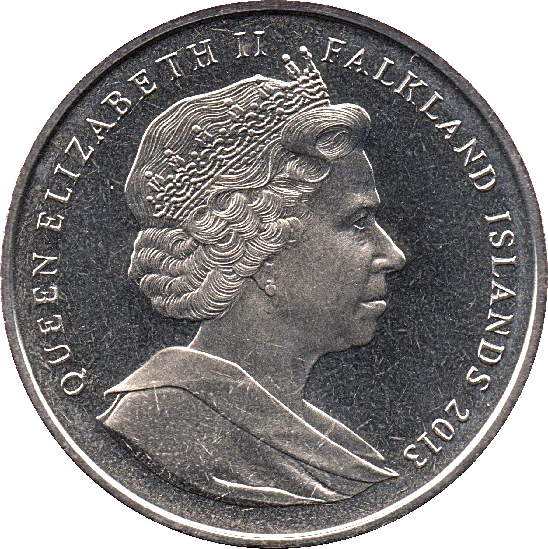 Falkland Islands 1 Crown - Elizabeth II Margaret Thatcher obverse
